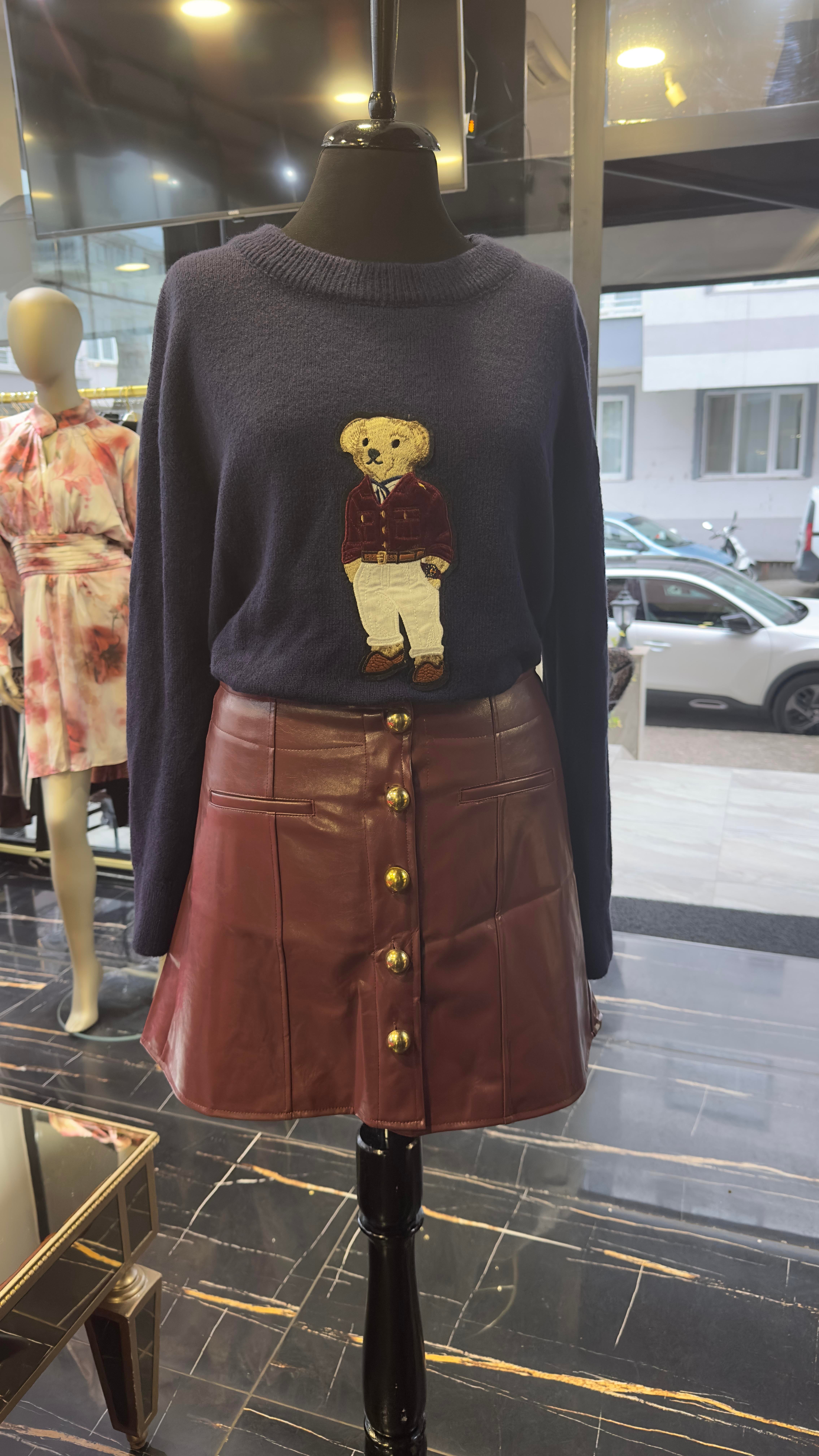 Ayıcıklı Triko Kazak