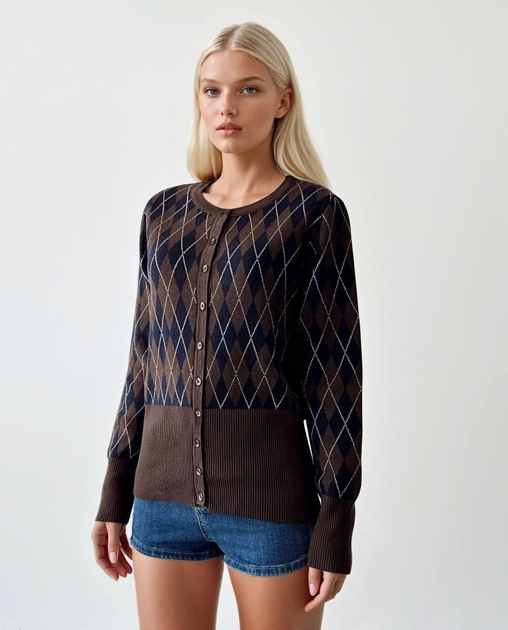ZR Model Baklava Desenli Hırka