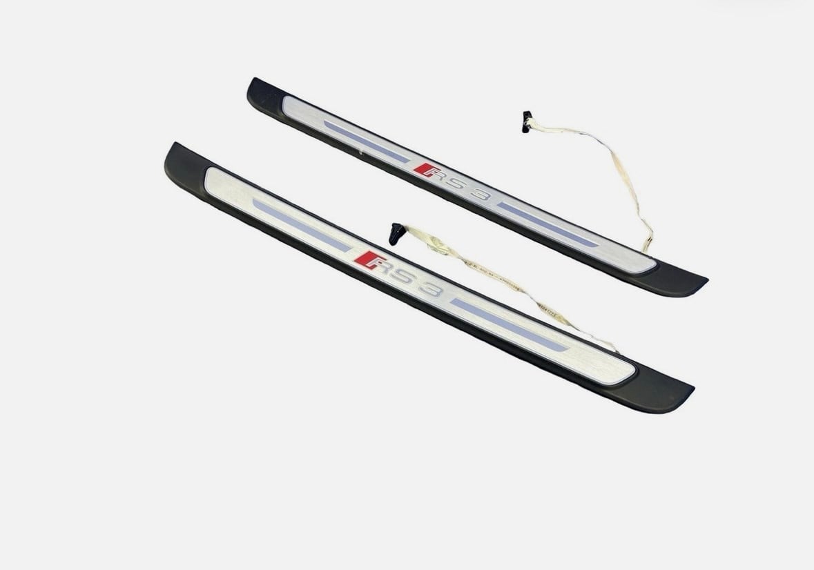 2022-2026 AUDI RS3 8Y FRONT LEFT RIGHT DOOR SILL TRIM PANEL PLATE SET