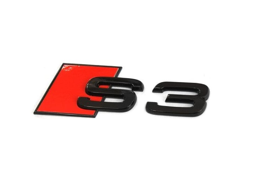 Audi Orijinal S3 Arka Bagaj Logosu Siyah/Kırmızı 