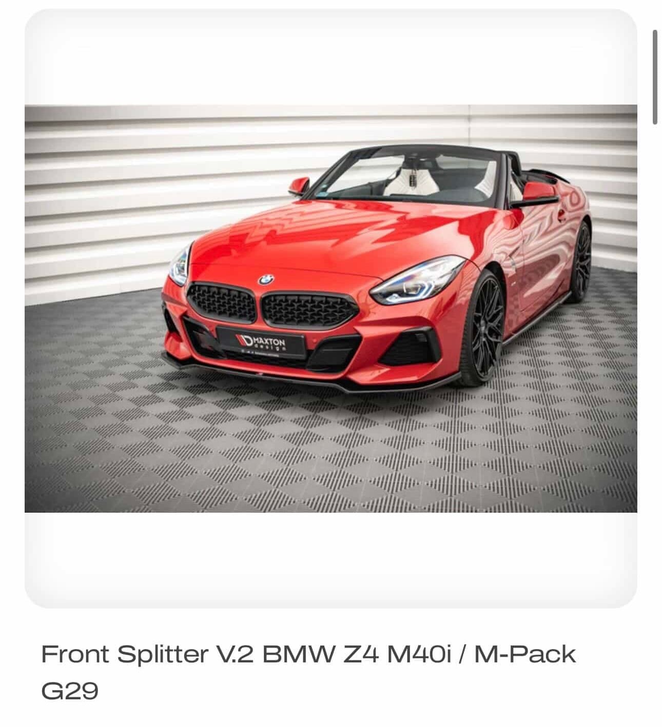 Bmw Z4 maxton seti