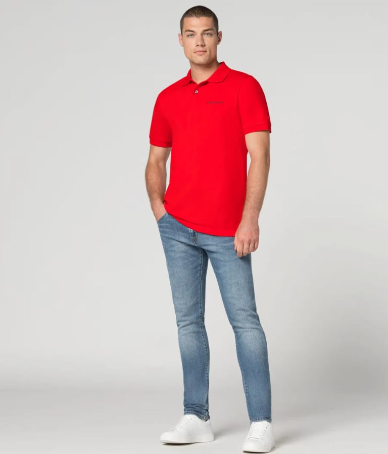Porsche Kırmızı Erkek Polo T-Shirt – Essential Collection
