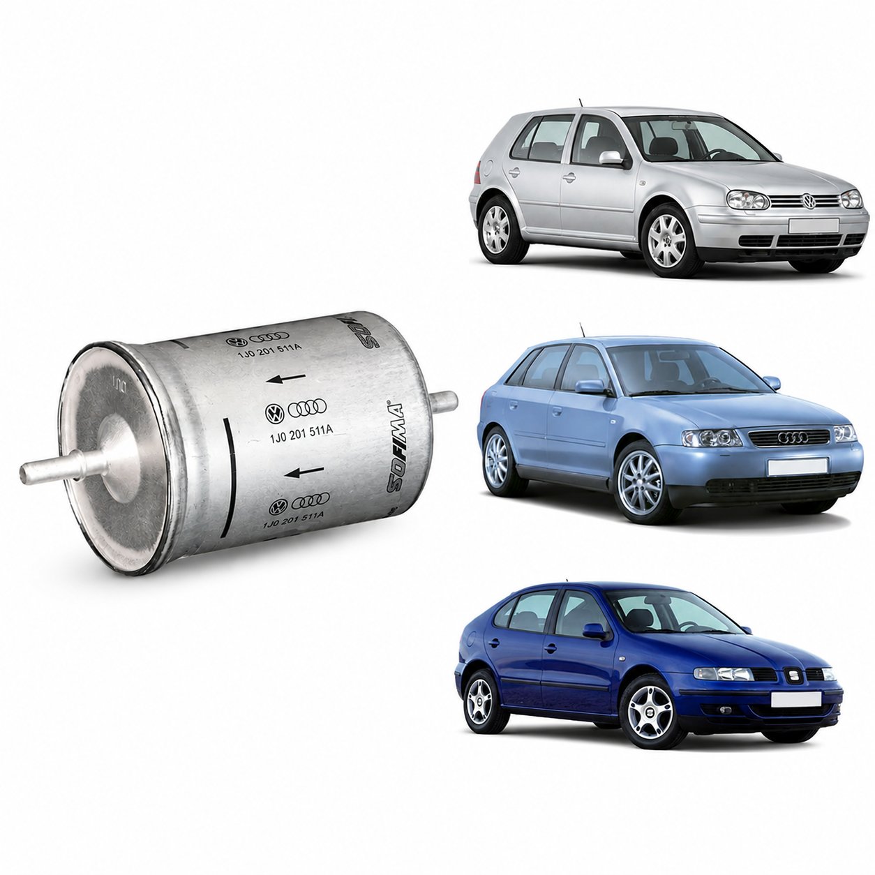 Sofima Yakıt Filtresi – VW Golf 4 ve Uyumlu Modeller (OEM: 1J0 201 511 A)