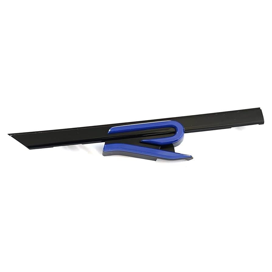 VW 5H0853679REBY Original VW Golf 8 R lettering grille emblem logo sticker clip black/blue