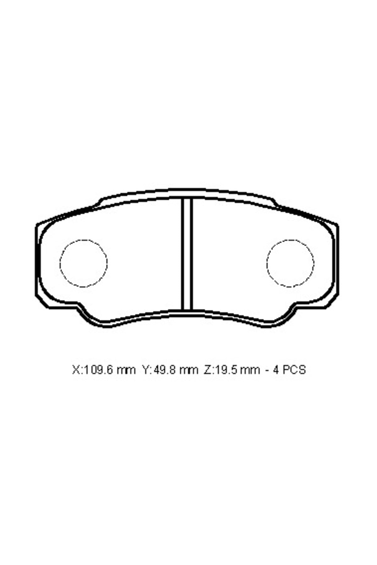 Fıat Ducato- 07-14 Arka Fren Balatası 16 Jant (KABLOSUZ)(DİSK) (109,6X49,8X19,5) Oem No: 4252.47 Uyu