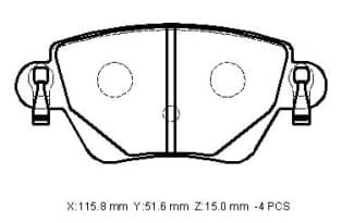 Ford Mondeo 01/04 Arka Fren Balatası 1