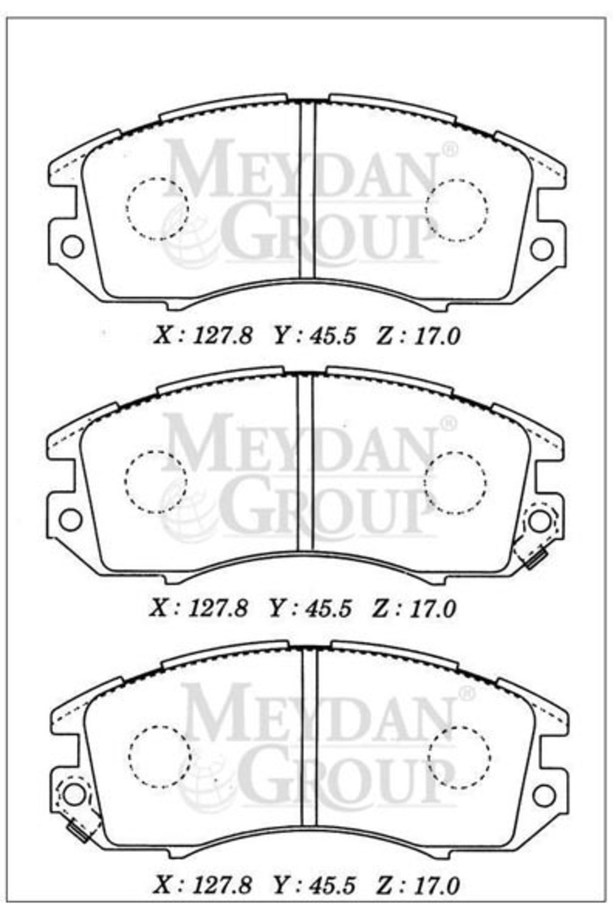 Impreza- 93-96 Ön Fren Balatası (DİSK) (127,8X45,5X17) (DAIWA) Oem No: 26296-fa000 Uyumlu 050