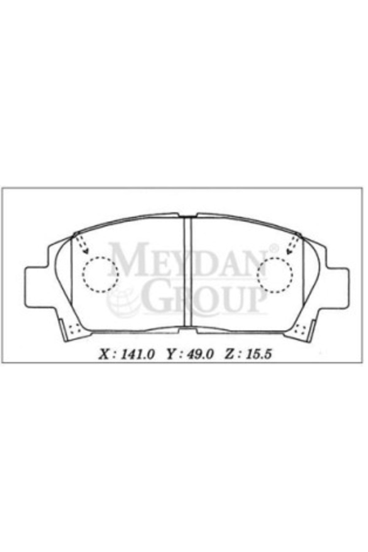 Parça A.TOYOTA CARINA- 97/98; ÖN FREN BALATASI 2,0 (DİSK) (141X49X15,5) (DAIWA)
