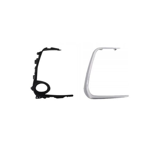 Toyota Corolla E210 19/24 Sis Lamba Kapağı Sağ Sis Delikli Nikelajlı İç Dış Set (2 Parça)