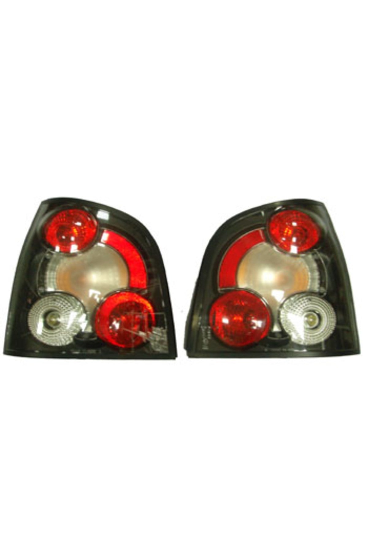 Volkswagen Polo- 5- 02/05; Modifiye Stop Lambası Sağ/Sol Set 2 Parça Siyah/Kirmizi/Kirmizi/Beyaz