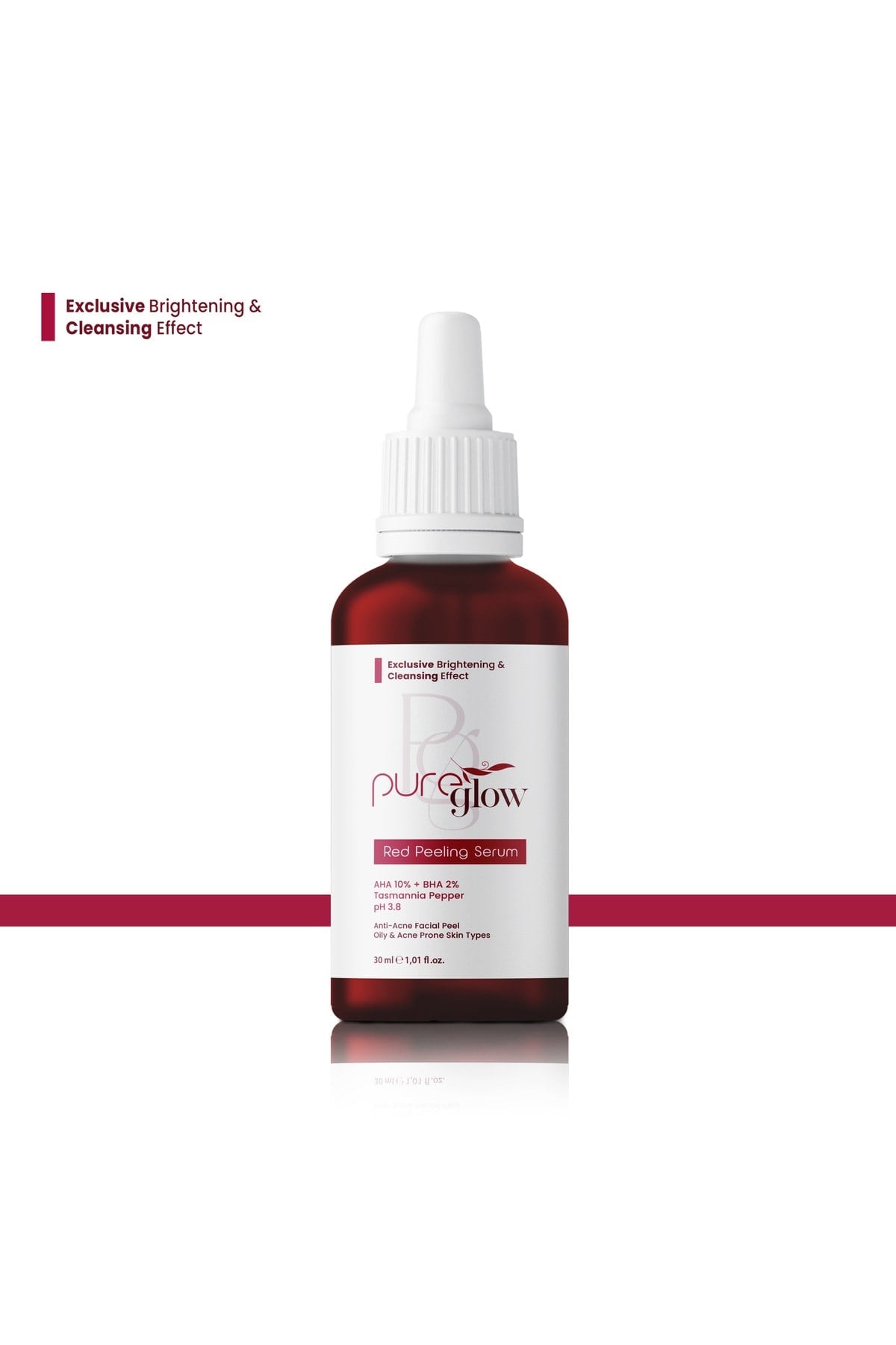 Canlandırıcı & Akne Karşıtı Yüz Kırmızı Peeling Serum 30 Ml (aha 10% + Bha 2%)