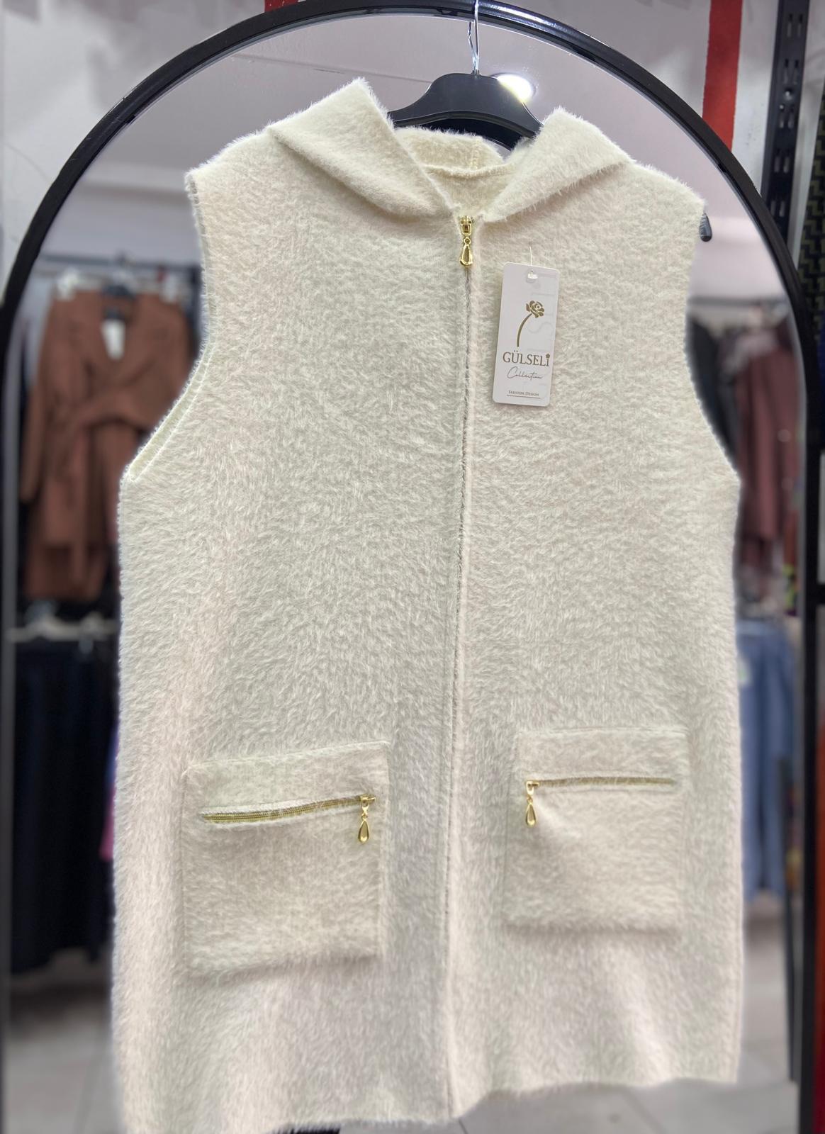 ANGORA YELEK KREM