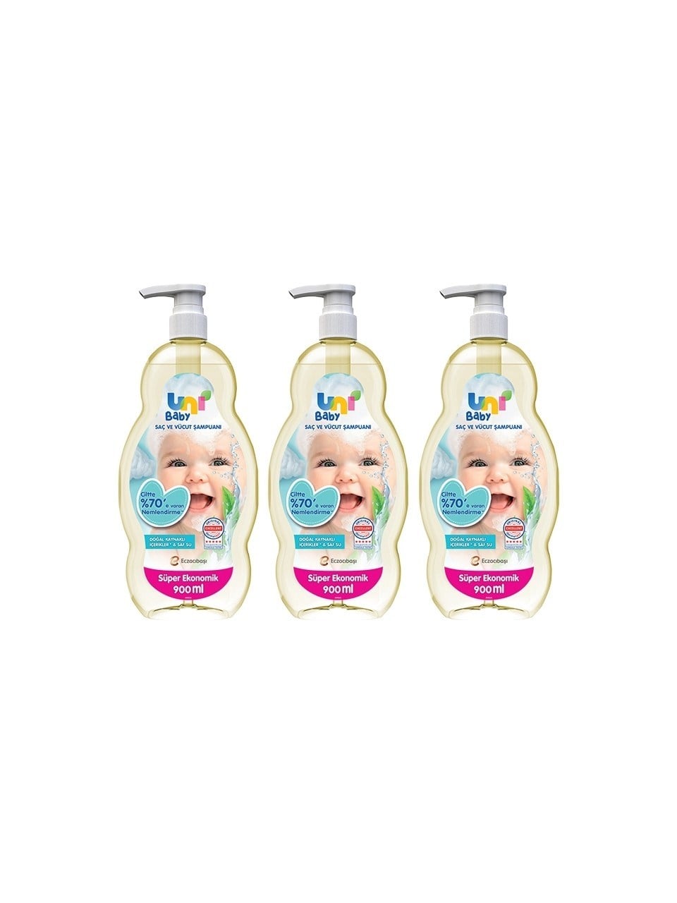 Uni baby  Şampuan 900 ml *3 adet 
