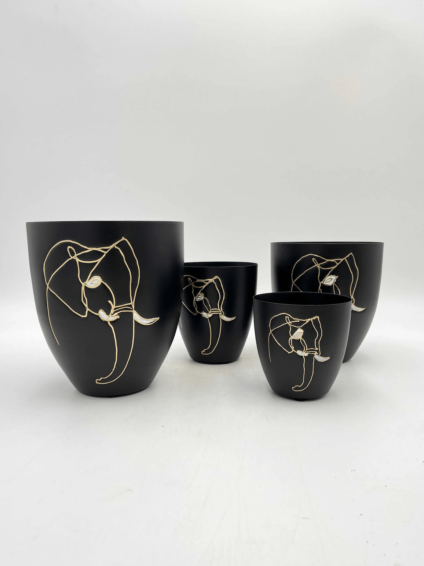 Leah Fil Desesıli 4 lü set saksı
