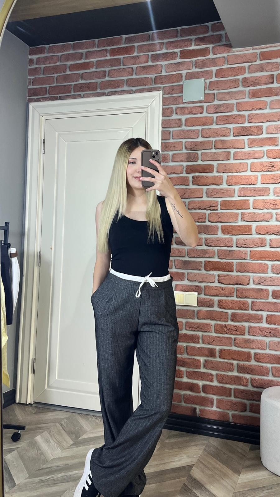 bel detaylı pantolon