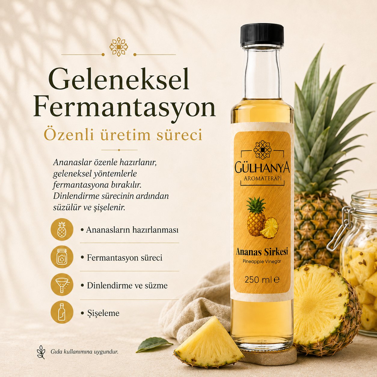 Ananas Sirkesi 250ml