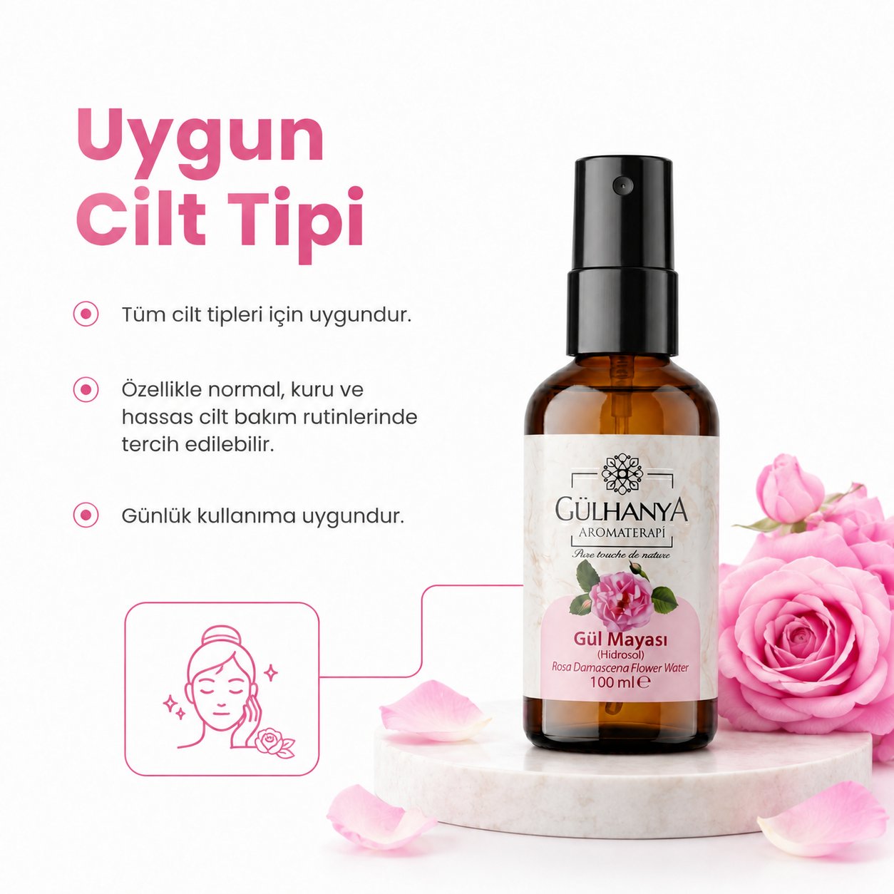 Gül Mayası 100ml (Yoğun Gül Yağlı Gül Suyu Sıkılaştırıcı, Aydınlatıcı ve Arındırıcı Tonik)