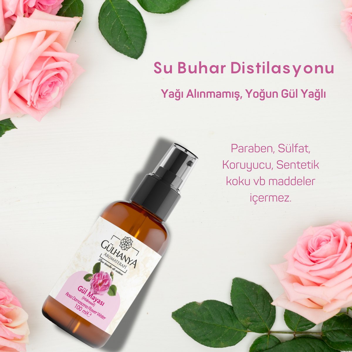 Gül Mayası 100ml (Yoğun Gül Yağlı Gül Suyu Sıkılaştırıcı, Aydınlatıcı ve Arındırıcı Tonik)