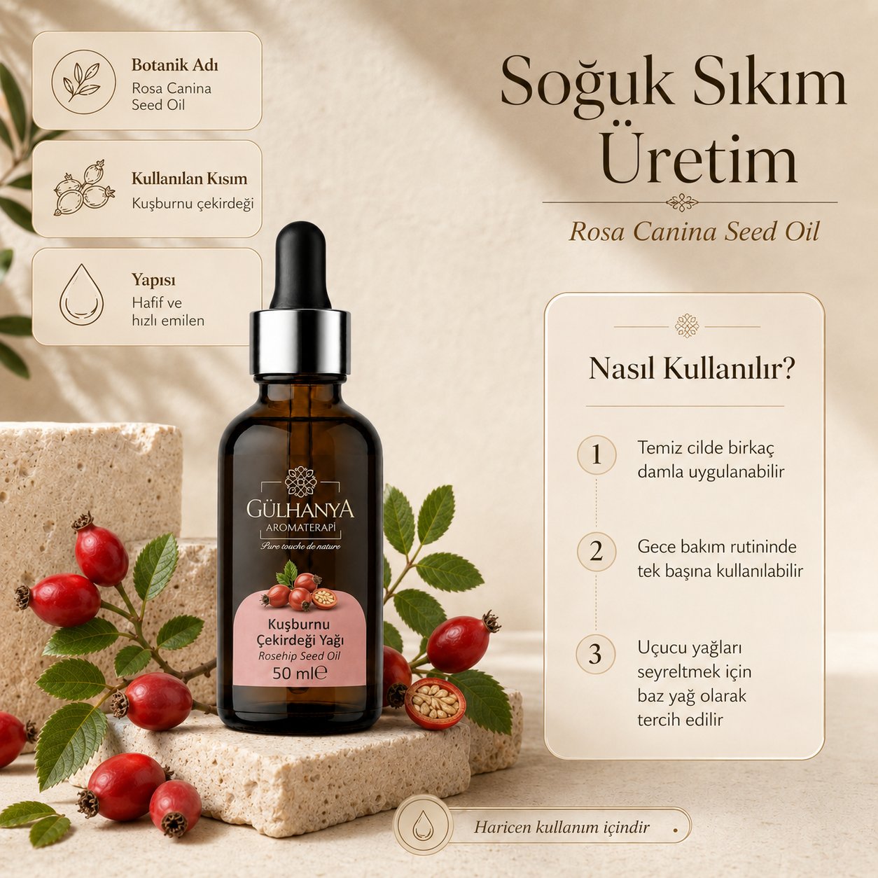 Kuşburnu Çekirdeği Yağı 50ml