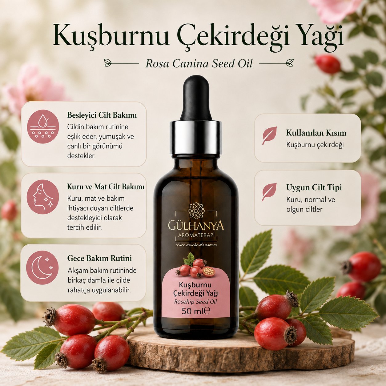 Kuşburnu Çekirdeği Yağı 50ml