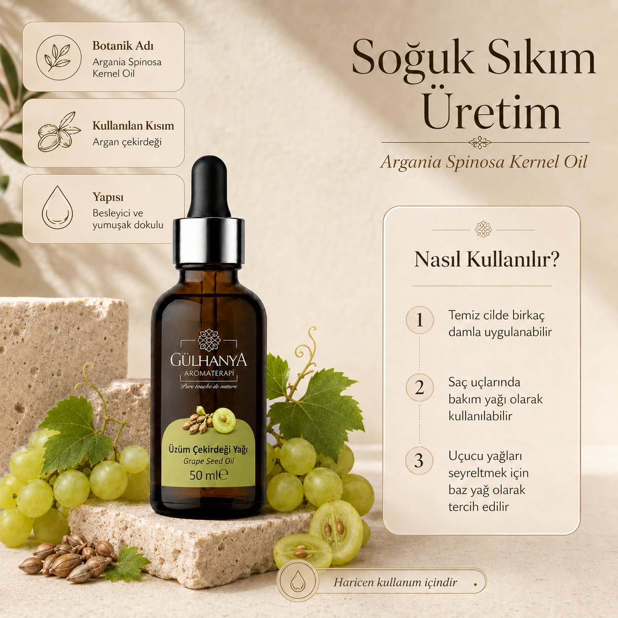 Üzüm Çekirdeği Yağı 50ml