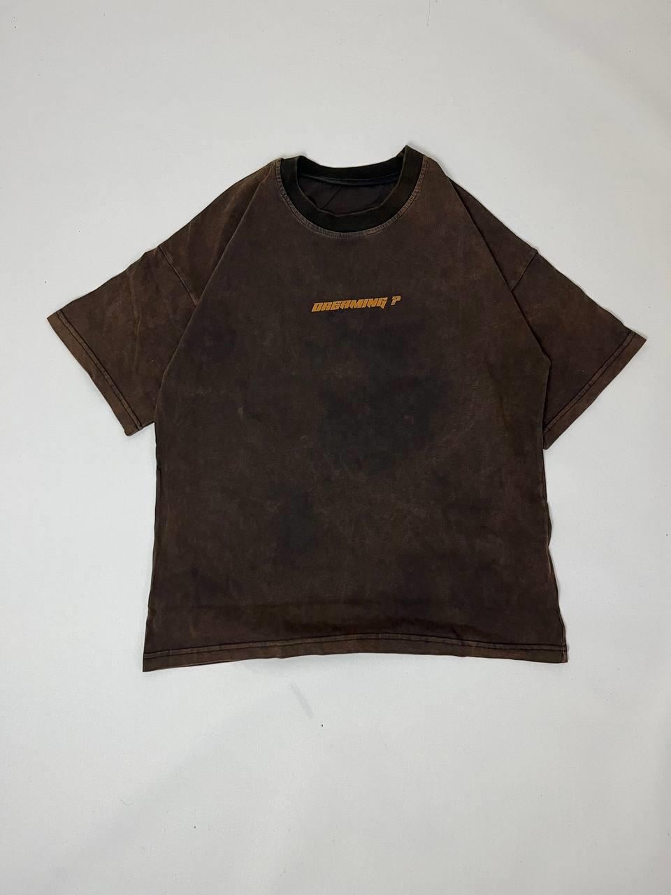 INTERNAL REFORM Oversize Asid Wash Tshirt - Koyu Kahve