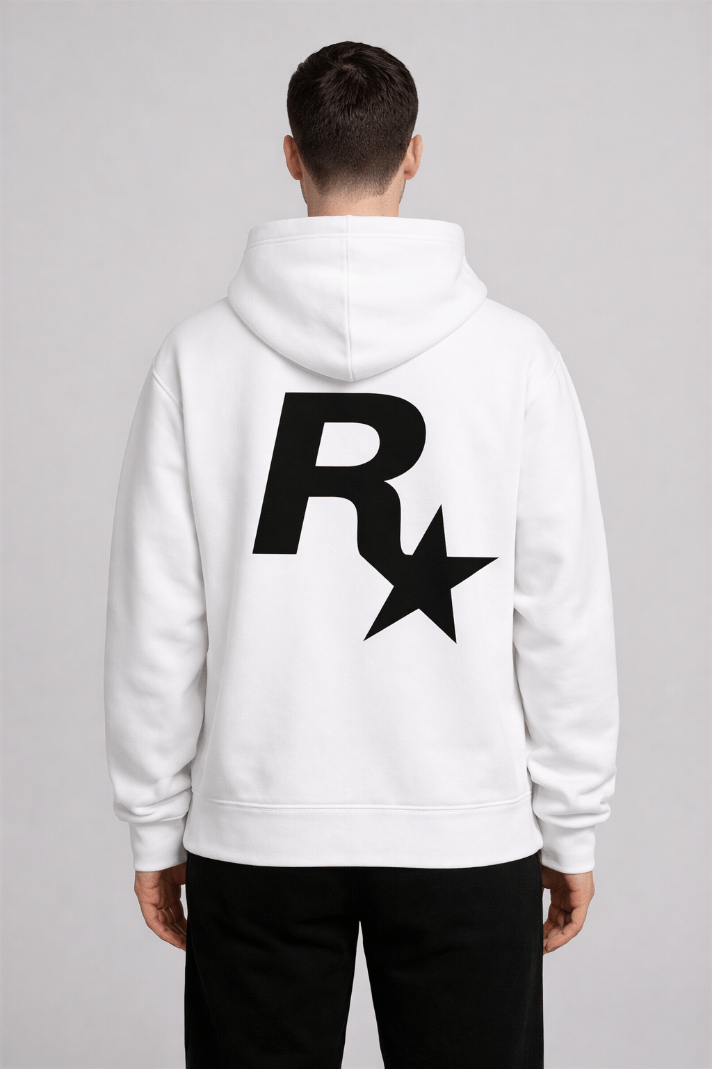 R STAR BASKILI SWEATSHİRT -beyaz