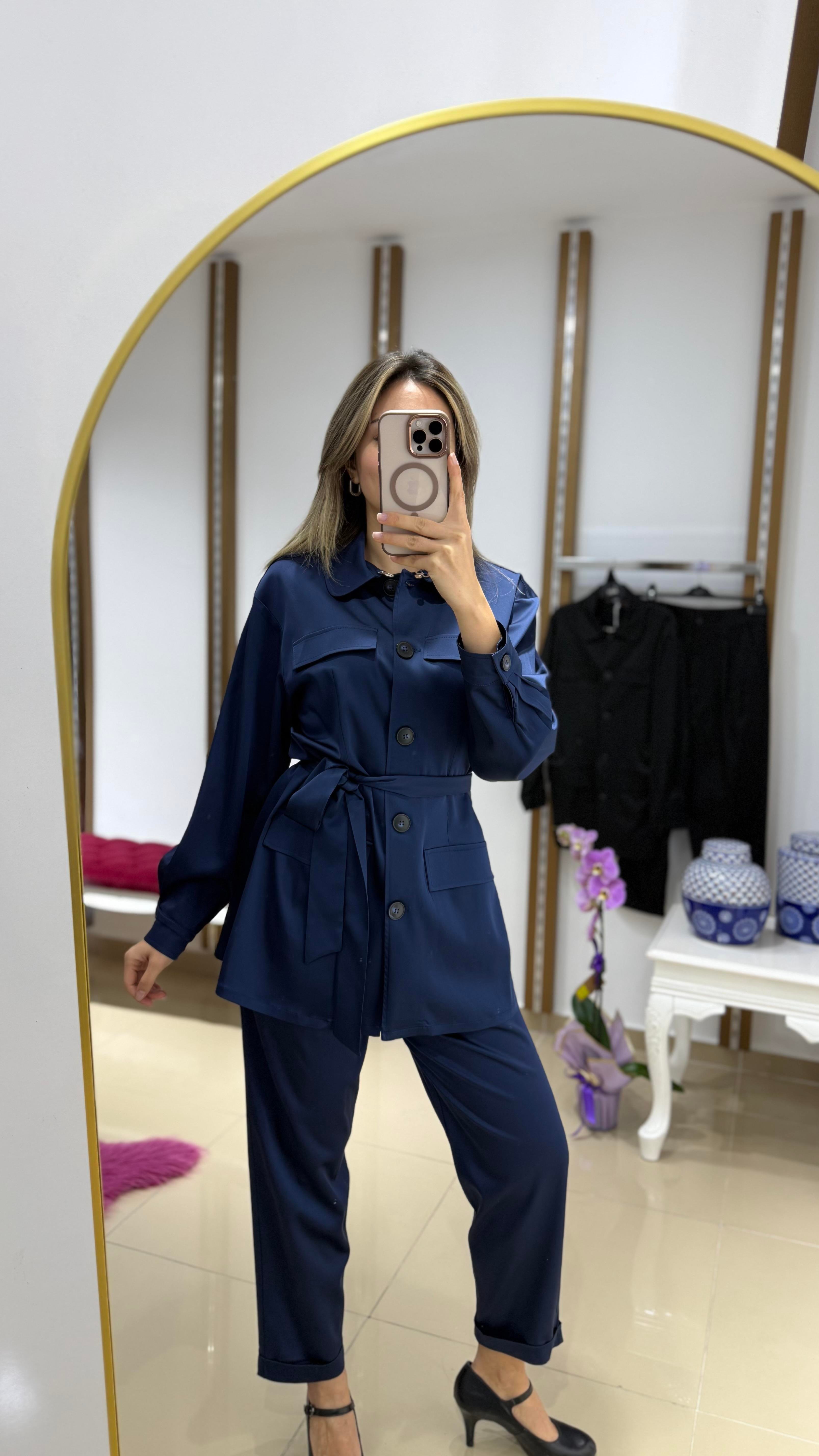 LİSA SATEN İPEK PANTOLONLU TAKIM LACİ 