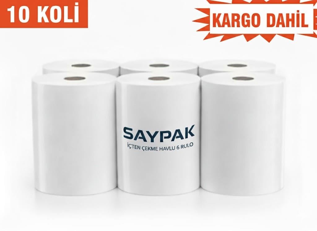 10 Koli İçten Çekmeli Havlu 6'lı Rulo