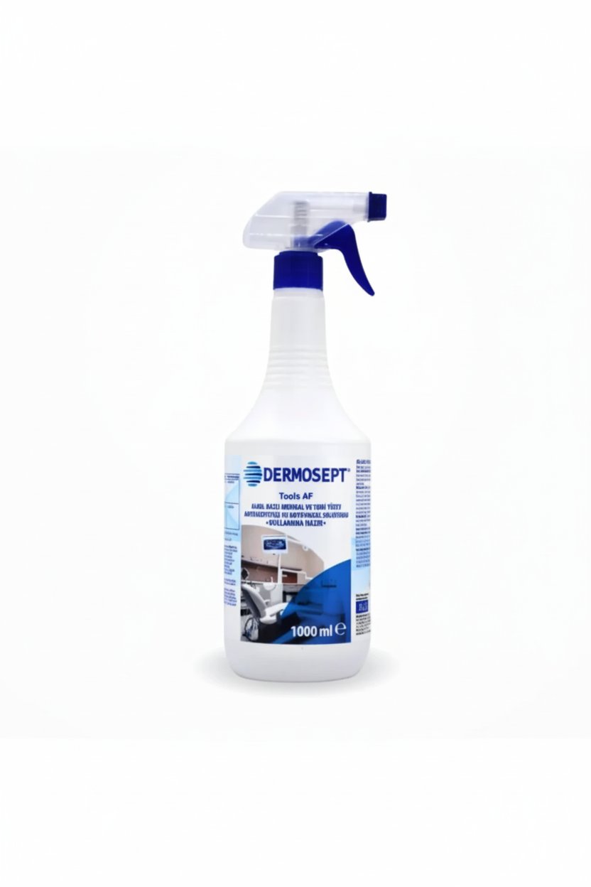 Dermosept Tools Af Alkol Bazlı Medikal ve Tıbbi Yüzey Antibakteriyel Antifungal Solüsyonu 1000 ml