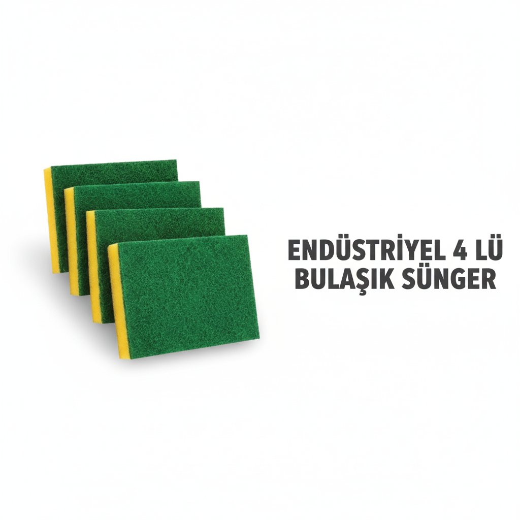 Endüstriyel Bulaşık Sünger 4 Lü
