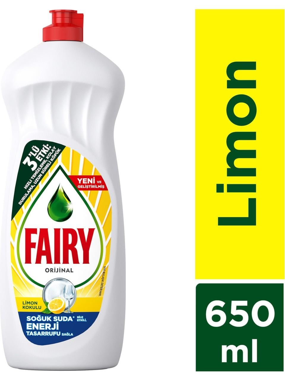 Fairy Orijinal Sıvı Bulaşık Deterjanı 650 ml Limon Kokulu