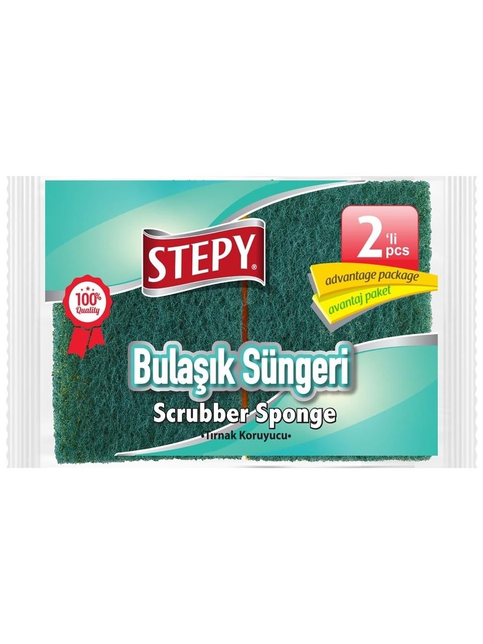 Stepy Klasik Oluklu Bulaşık Süngeri 2'li Paket