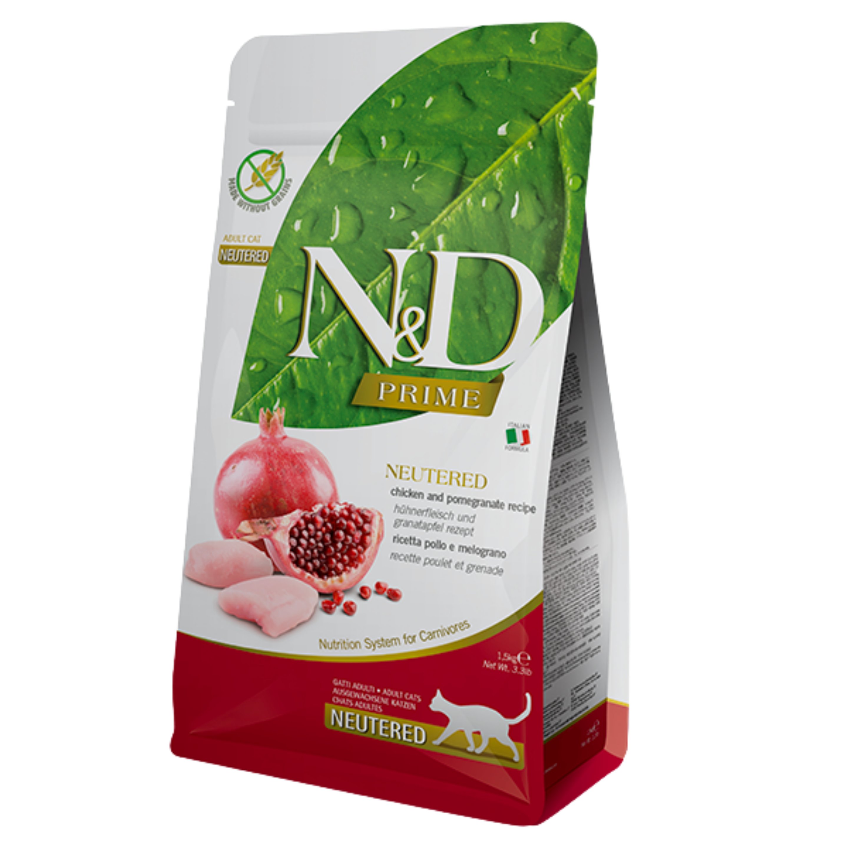 N&D Tahılsız Tavuklu Narlı Kısırlaştırılmış Kedi Maması 1.5 Kg