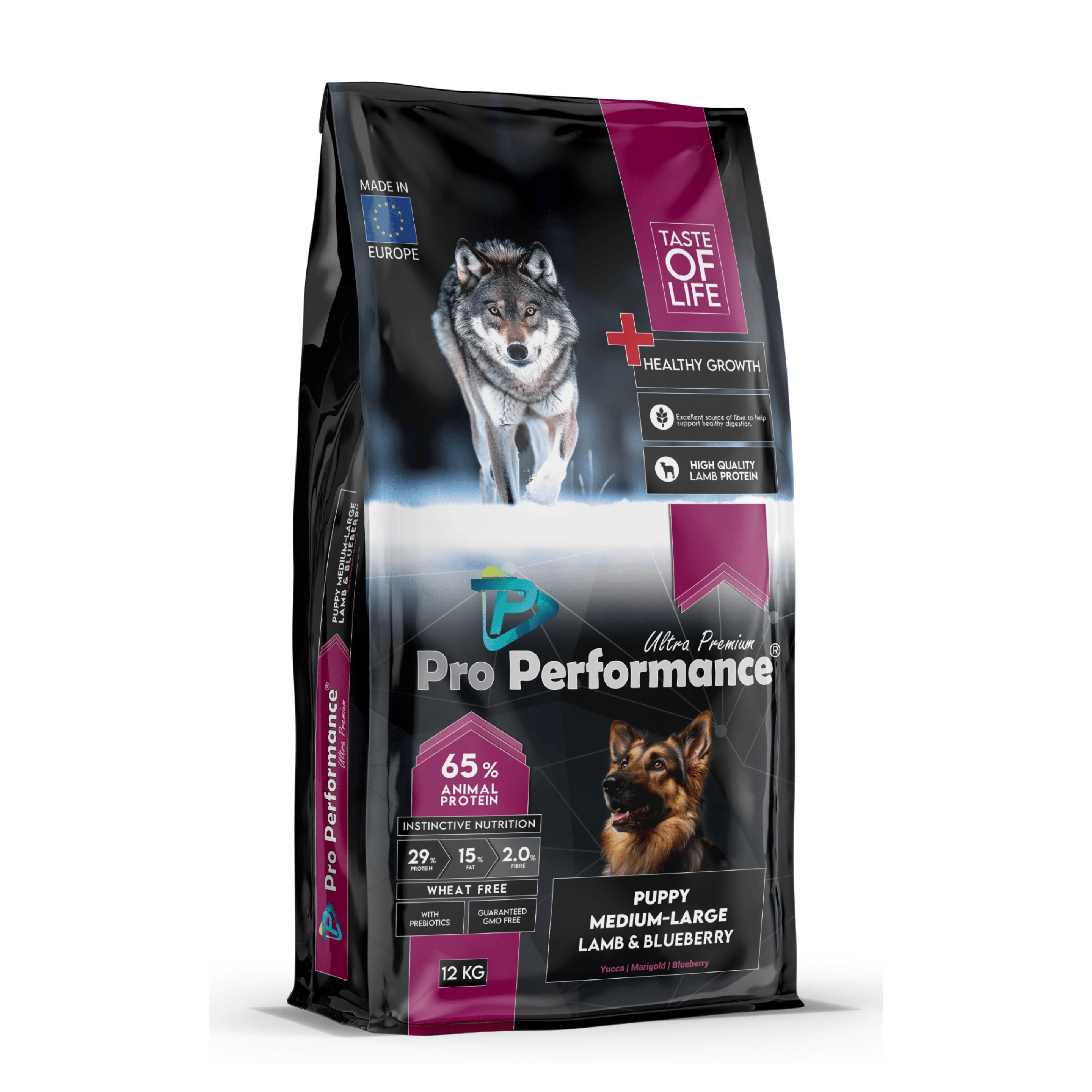 Pro Performance Puppy Dog Medium & Large Lamb & Blueberry 12 Kg