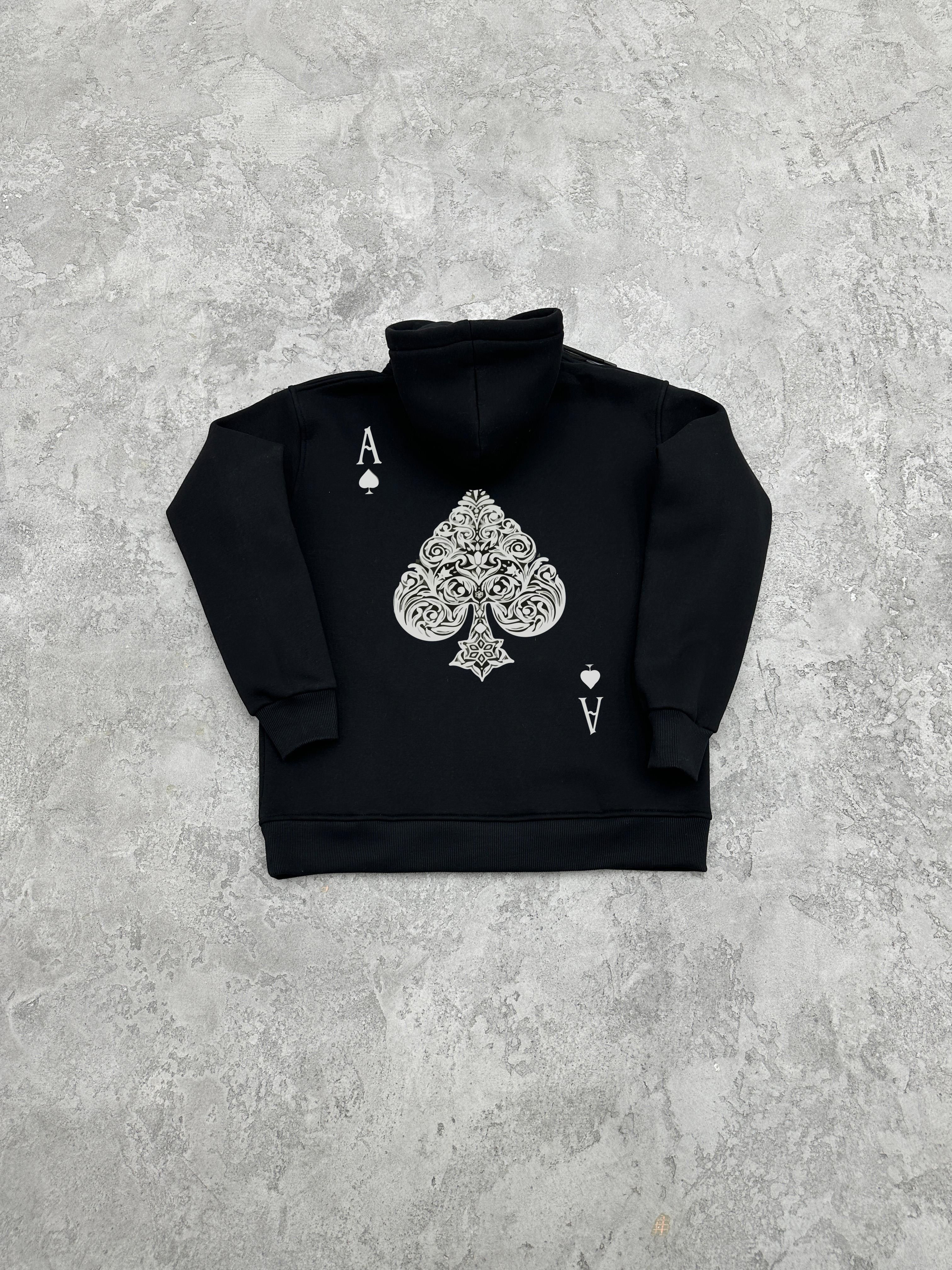 3 İplik Şardonlu AS Sweatshirt - Siyah