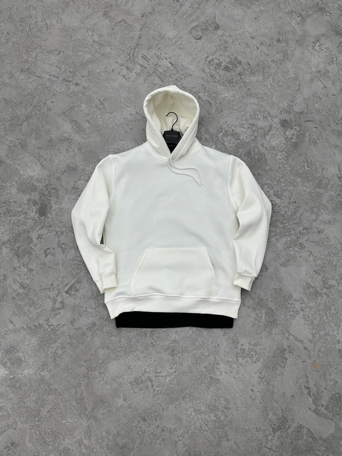 3 İplik Şardonlu Sweatshirt - Beyaz
