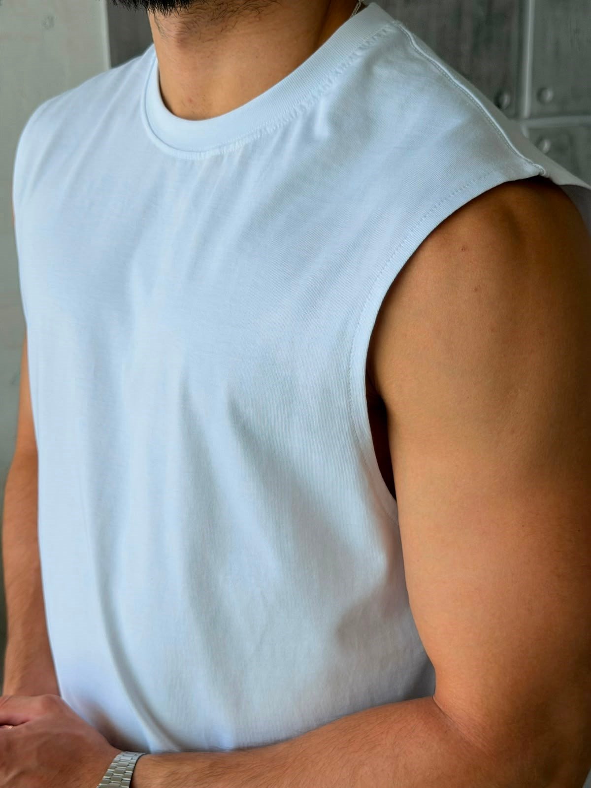 BASIC SIFIR KOL T-SHIRT K - BEYAZ 