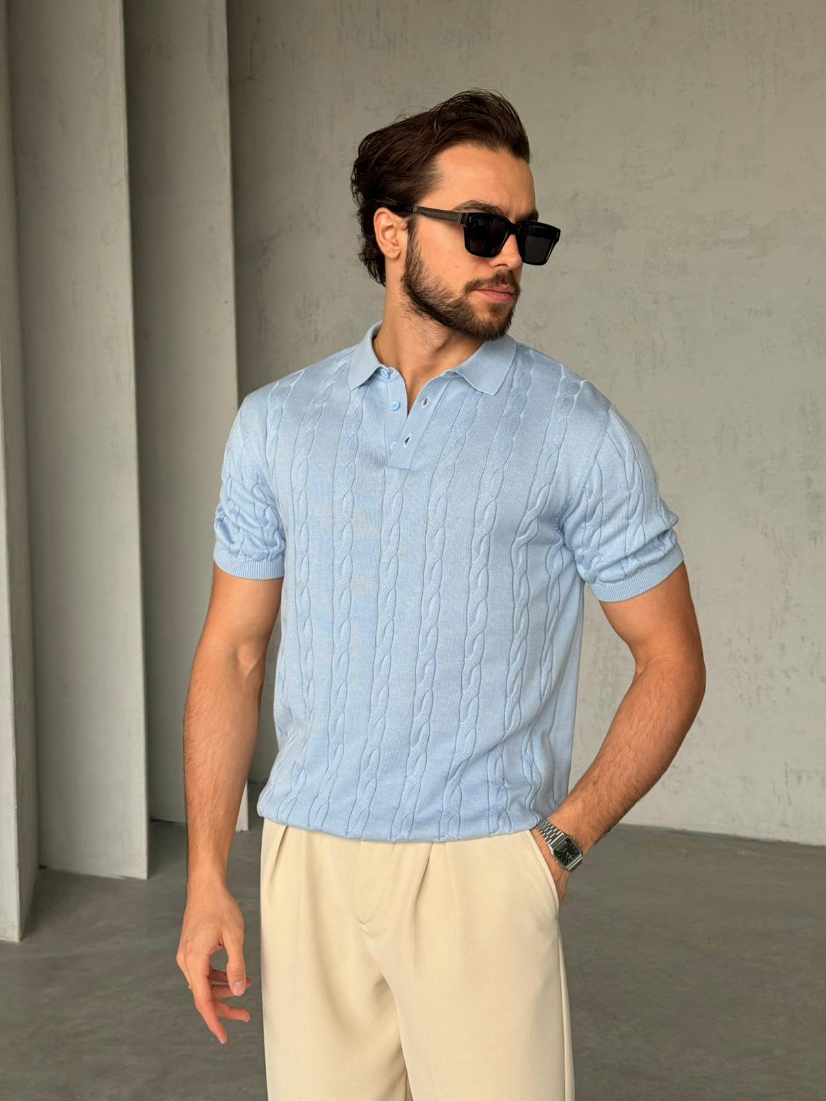 Desenli Polo Yaka Triko G - Bebemavi