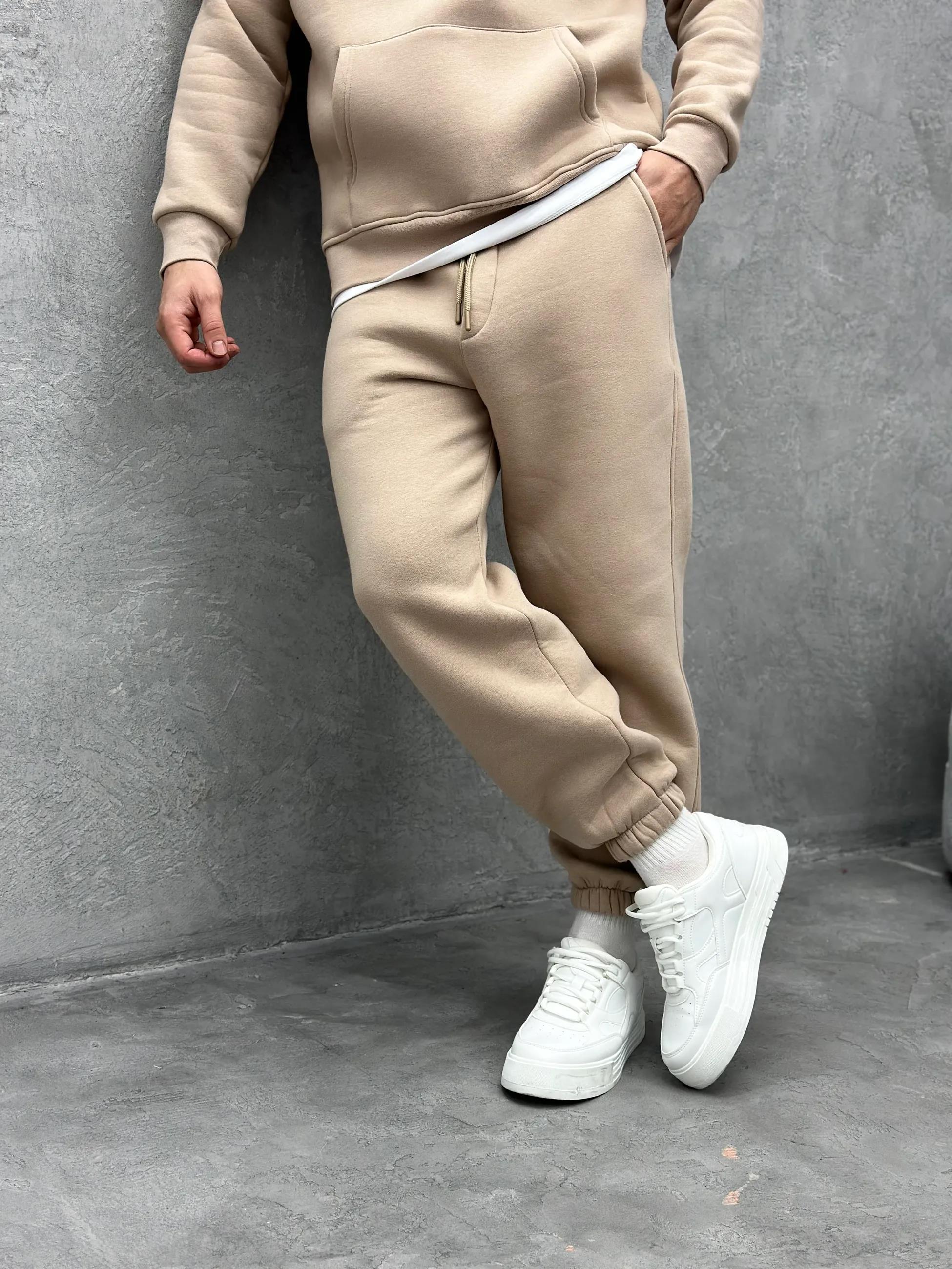 EF811 3 İPLİK ŞARDONLU EŞOFMAN KREM