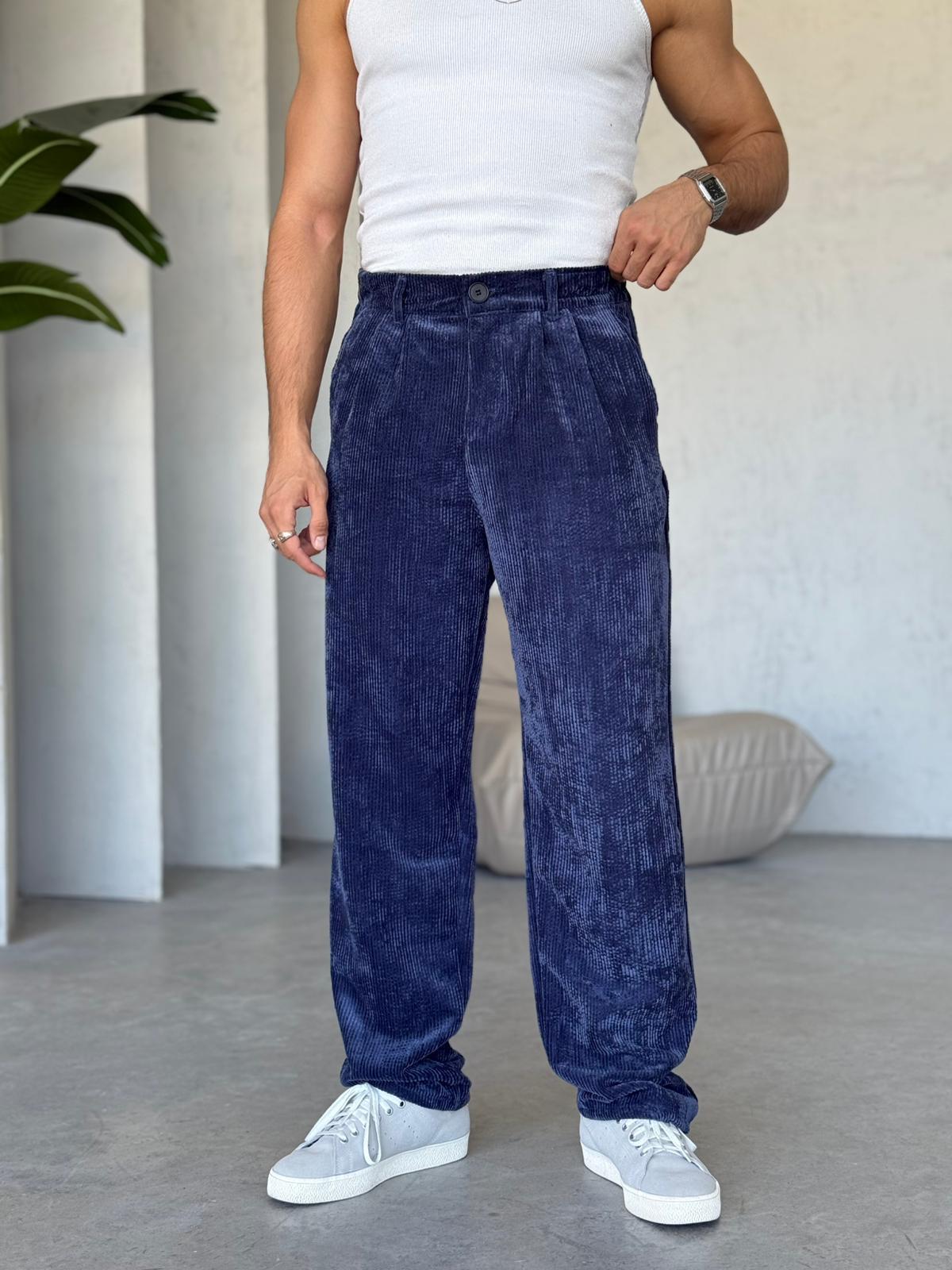 Kadife Baggy Pantolon Laci