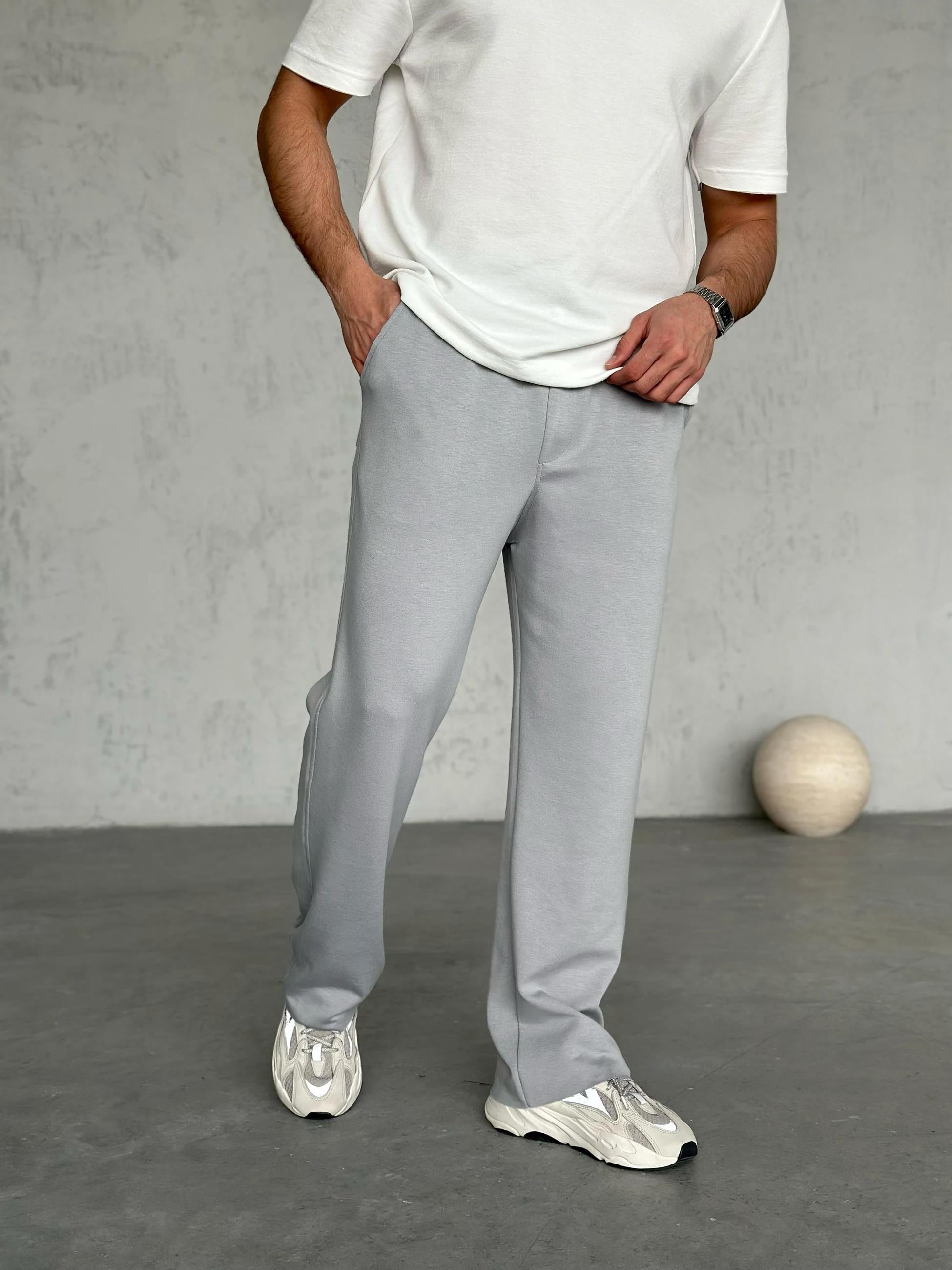 KM1924 Modal Kumaş Jogger Pantolon Gri