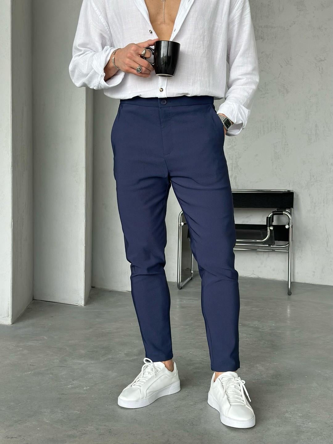 KM50320 jogger kumaş pantolon LACİVERT W