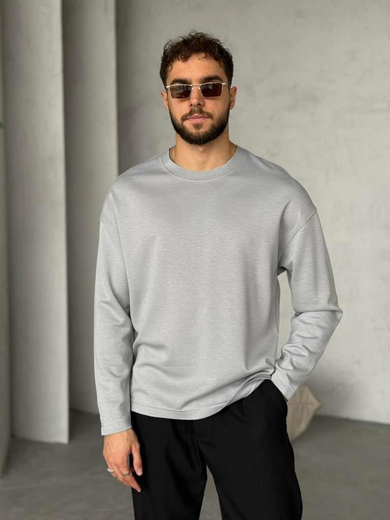 Modal Kumaş Basic Sweat - Gri