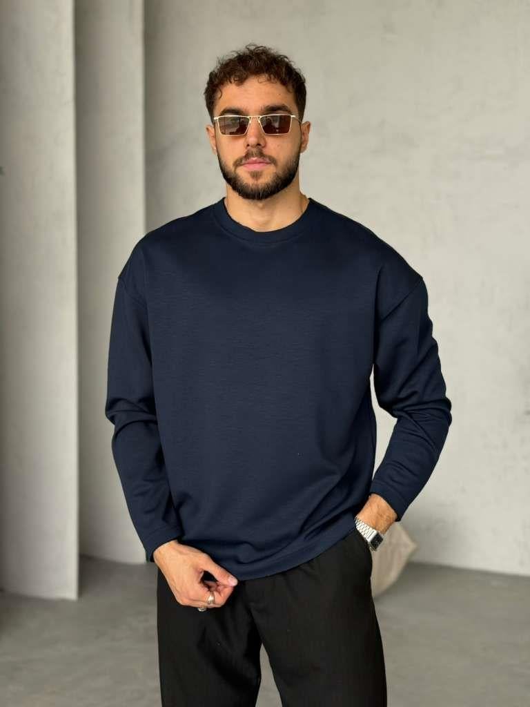 Modal Kumaş Basic Sweat - Lacivert