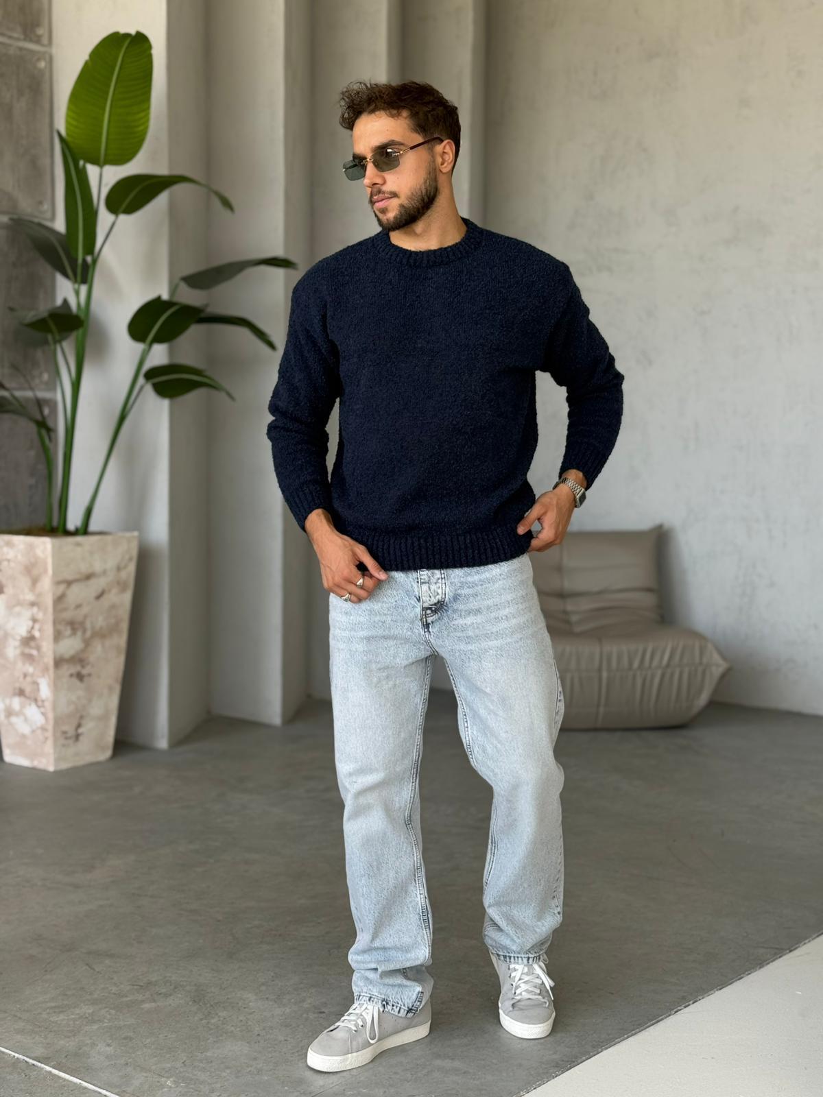 Oversize Basic Triko Lacivert K