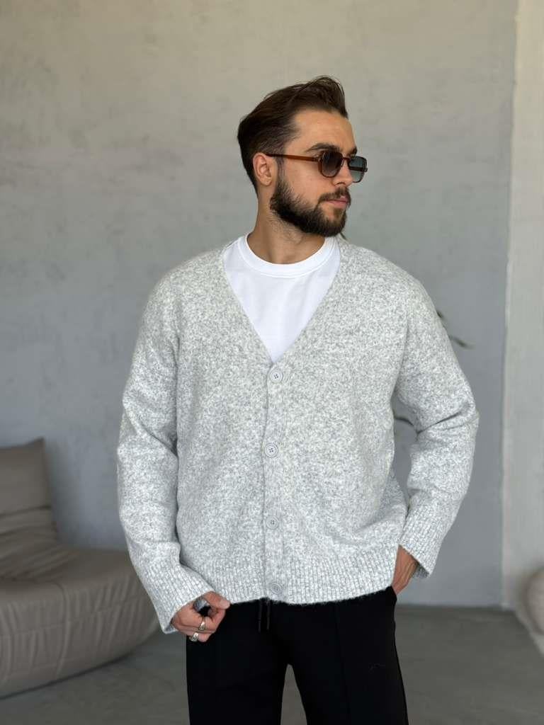 OVERSİZE YÜN HIRKA - Gri