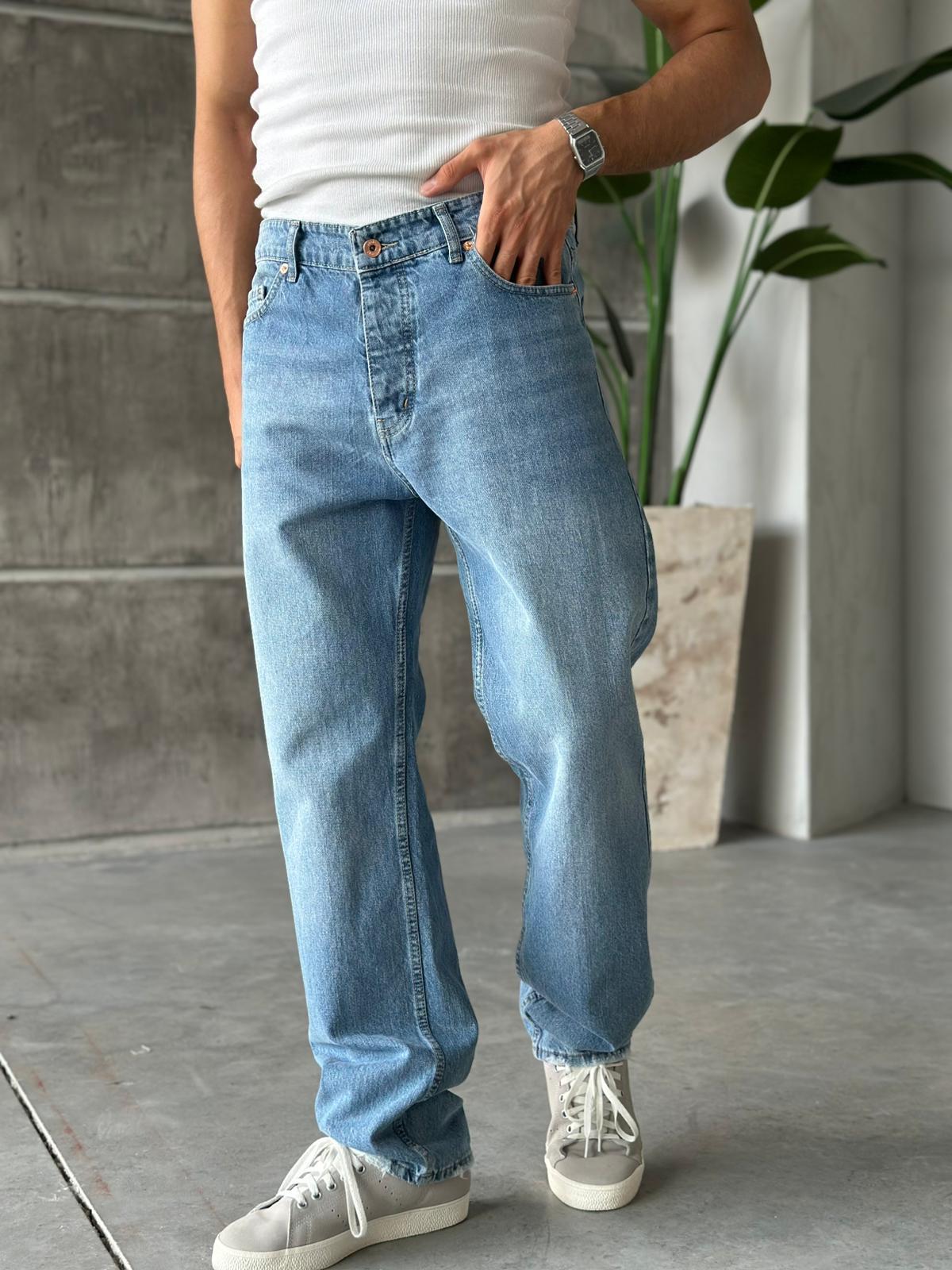 P2513 Mavi baggy pantolon