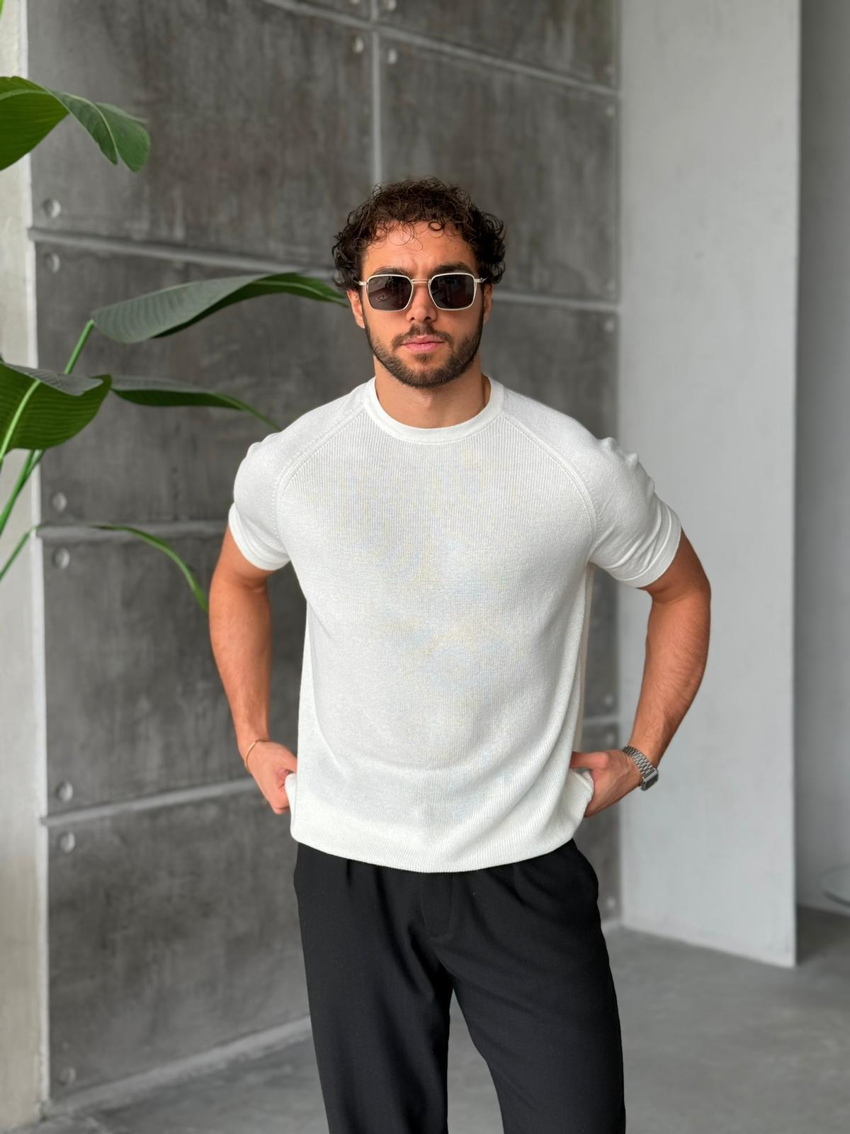 Reglan Kol Örme Triko M - Beyaz