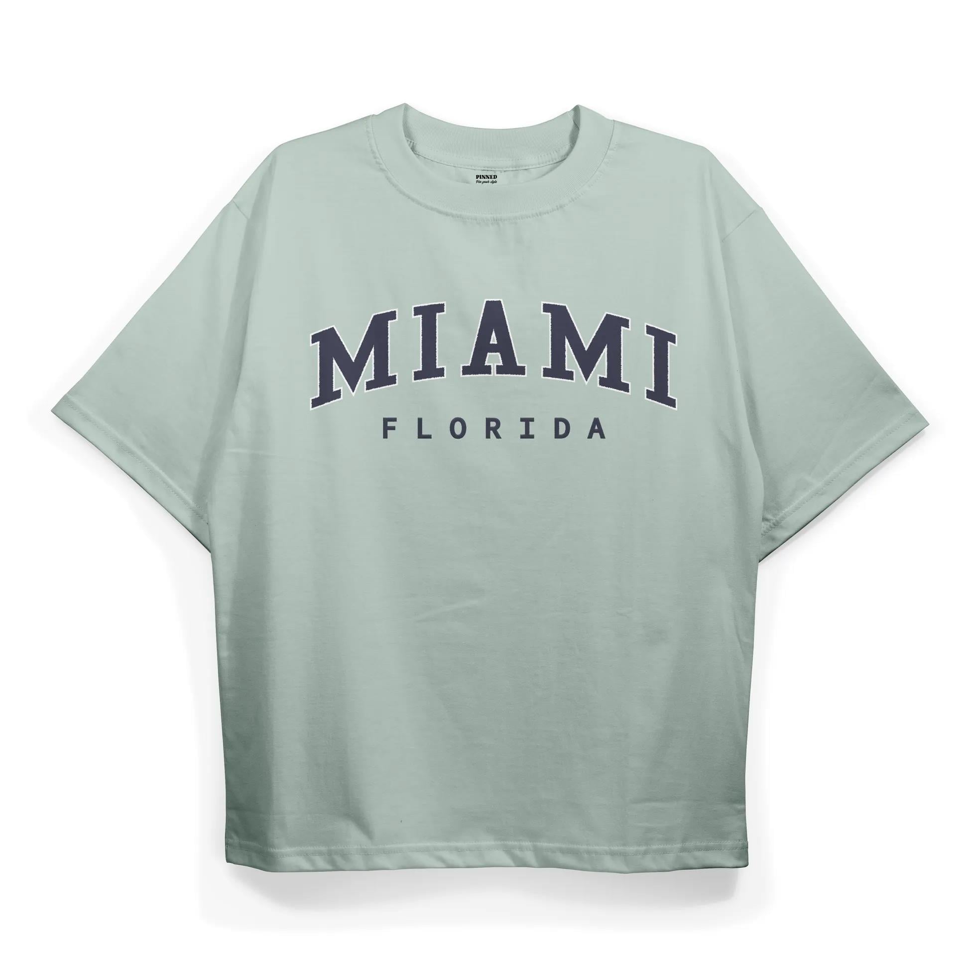 T2022 Miami Baskılı Oversize Tshirt